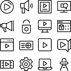 Content Creator Icons Vector Art
