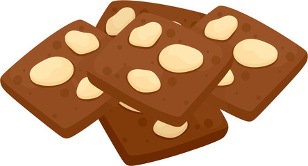 illustration chocolate brownie