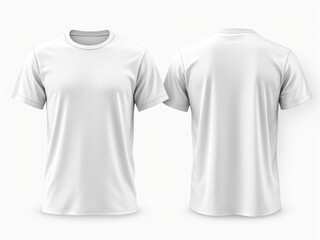 White T-Shirt front and back, Mockup template for design print