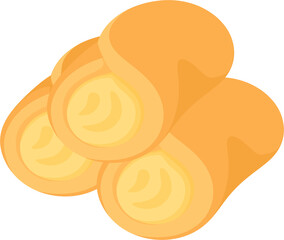 illustration mini pancake roll