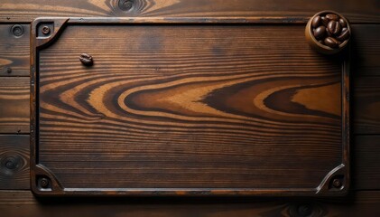Dark brown wood table, large coffee stain center , brown, wood, spill