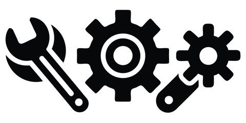 Settings Glyph Solid Icons Collection – High-Quality UI & UX Icons