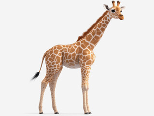 Enchanting savannah giraffe with distinctive patterns displaying its graceful posture against a natural setting