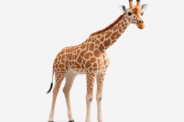 Fototapeta premium Striking savannah giraffe showcasing its long neck and unique spots in a stunning natural setting captivating viewers