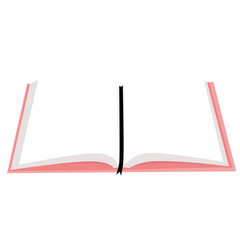 Open Blank Book Illustration