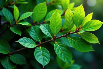 Obraz premium Nature's repeating leaf and branch structure forming a natural pattern , texture, design, flora