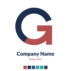 Letter G Logo for Company, Shows Growth Value. Stroke Editable. EPS 10