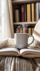 Sun-Drenched Serenity: A Cozy Window Seat Retreat with Books, Warm Light, and a Touch of Rustic Charm – An Ideal Reading Nook