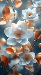 Stunning White Flowers Mobile Wallpaper, Wallpaper Background