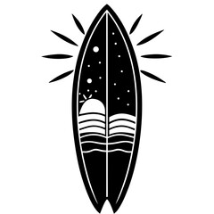 "Surfboard Summer Vector Design - AI Graphics for Digital Projects"