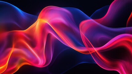 Lyrical abstract art in flowing patterns and glowing colors
