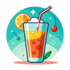 "Stunning Cold Drink Summer vector design file, perfect for creating refreshing digital graphics