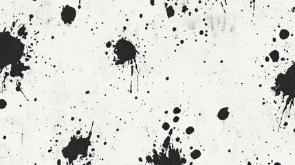 Vector seamless pattern texture. Abstract background with black blots. Distressed  monochrome creative layered illustration.