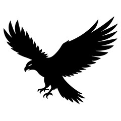 Fototapeta premium Eagle vector illustration of a flying eagle in silhouette design