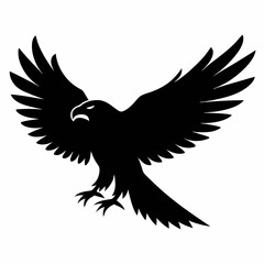 Obraz premium Eagle vector illustration of a flying eagle in silhouette design
