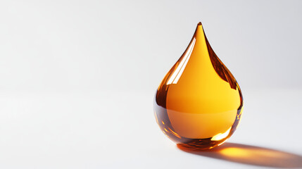 3D water drop on white isolated. Vector illustration