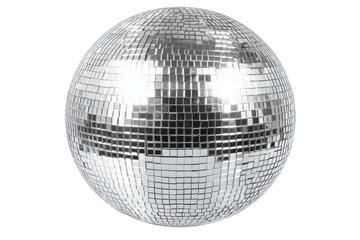 Fototapeta premium Shimmering Mirror Ball with white background
