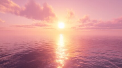 Obraz premium Pastel Sunset Over Calm Ocean