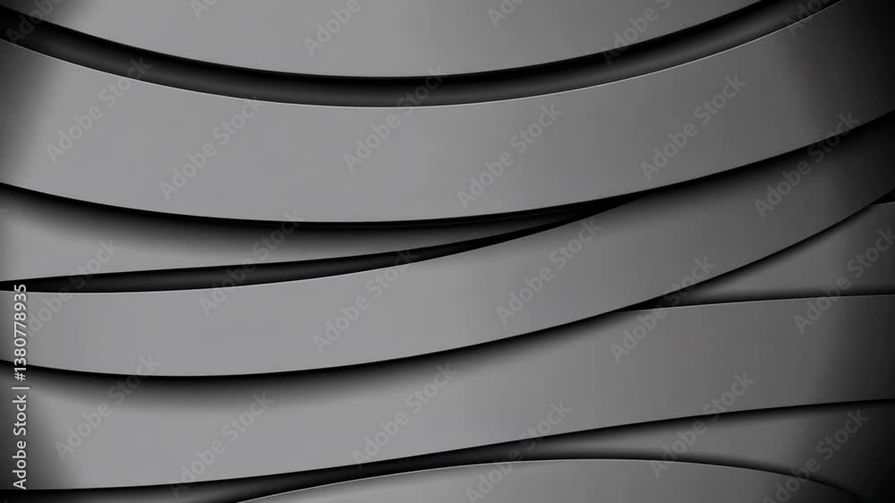 Poster modern black abstract background with wavy line patterns generative ai