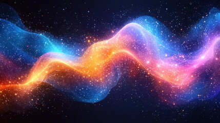 Obraz premium Cosmic Nebula: A Celestial Dance of Light and Color