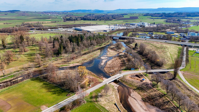 Donau Zusammenfluss von Brigach und Breg