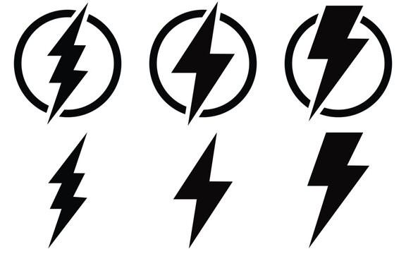 Lightning bolt icon Electric vector icons ofvs85 OutlineFilledVectorSign  - lightning bolt vector icon