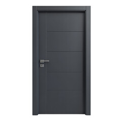 Sleek modern dark gray door with minimalist design