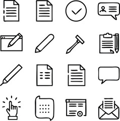 Copy Writing Icons Vector Art