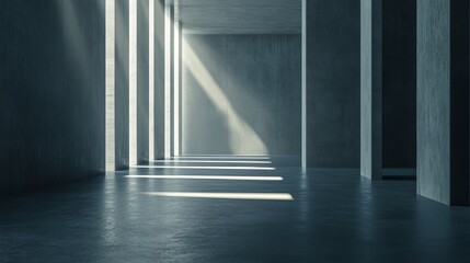 Obraz premium Modern empty corridor with natural light
