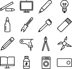 Creative Tools Icons Vector Art