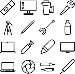 Creative Tools Icons Vector Art