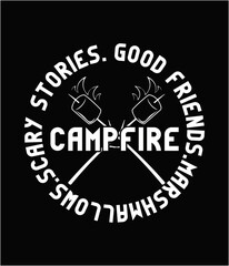 Good friends marshmallows scary stories printable cut file.