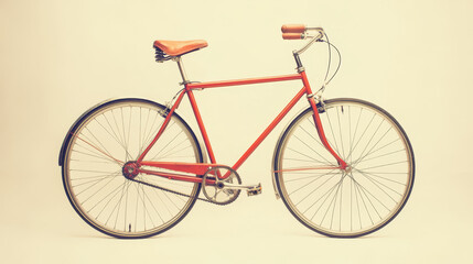 Fototapeta premium Retro styled image bicycle isolated on a white background. Vector