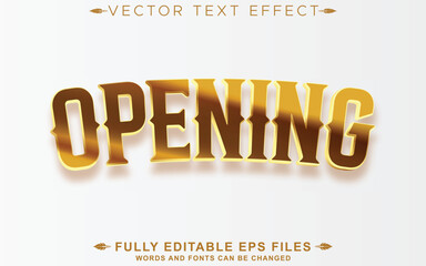 Opening 3D editable text effect template