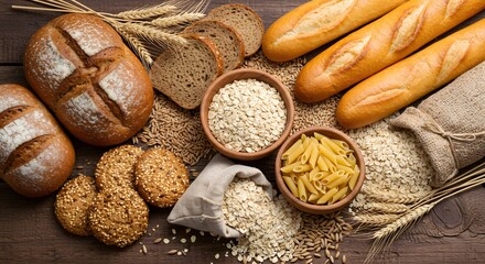 Aromatic Bakery Delights: Bread, Oats, and Pasta