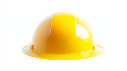 Fototapeta premium Yellow safety helmet on white background, hard hat isolated on white, Vector illustration