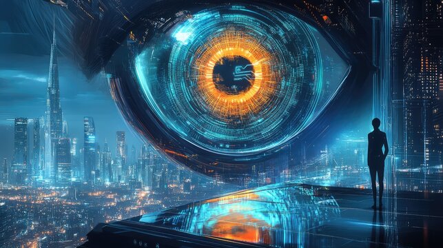 A digitally illustrated image features a vast