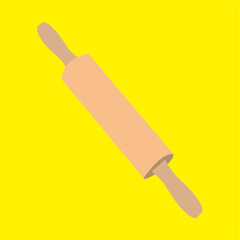 Dough Roller Design, with yellow background. Simple vector illustration design.