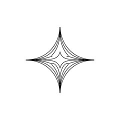 Fototapeta premium Minimalist Geometric Starburst Design on White Background