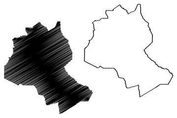 Lee County, State of South Carolina (U.S. county, United States of America, USA, U.S., US) map vector illustration, scribble sketch Lee map