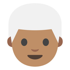 Fototapeta premium White Hair Emoji 