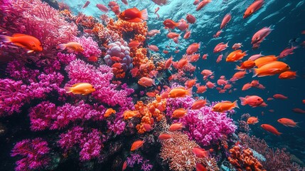 Vibrant Coral Reef Ecosystem: A Symphony of Colors Underwater