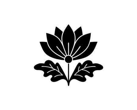 creative details Chinar Flower Icon vector illustration