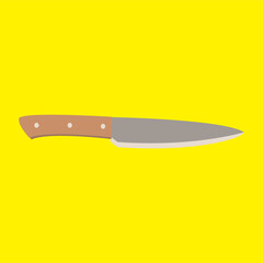 Knife Design, with yellow background. Simple vector illustration design.