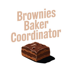Brownies baker coordinator vector design