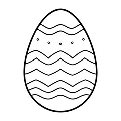 Simple decorated Easter egg