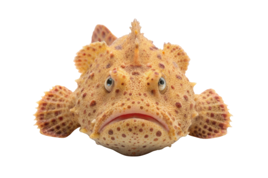 Unique fish with intricate patterns and distinct facial features swimming in coral reef environment during daylight hours