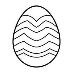 Simple decorated Easter egg