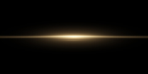 
Yellow horizontal glare pack. Laser beams, horizontal light beams. Speed ​​lines. Bright flash