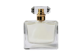 bottle of perfume on white background, on transparent background png